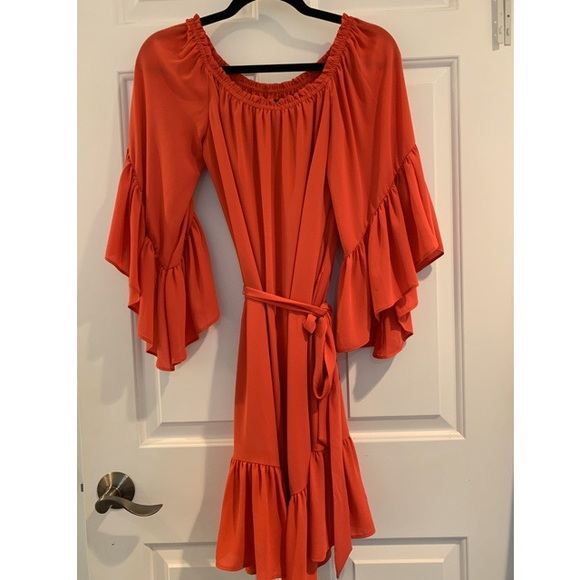 White House Black Market Dresses & Skirts - Coral Tie Dress